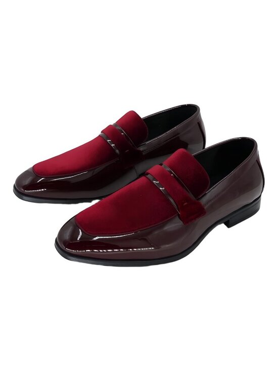 Stacy Adams Men\'s Spratley Moc Toe Saddle Slip On Loafer Burgundy Red US 12W main image 6
